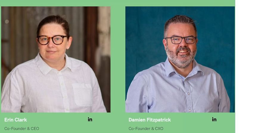 Erin Clark, CEO and Co-Founder of Stories Unseen, with Co-Founder Damien Fitzpatrick